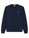 Kenzo Navy Blue Logo Sweatshirt In Blue