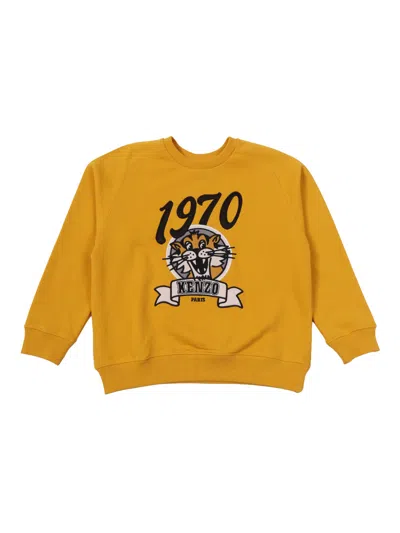 Kenzo Kids'  Felpa In Yellow