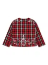 Kenzo Festive Floral-embroidered Blouse In Red