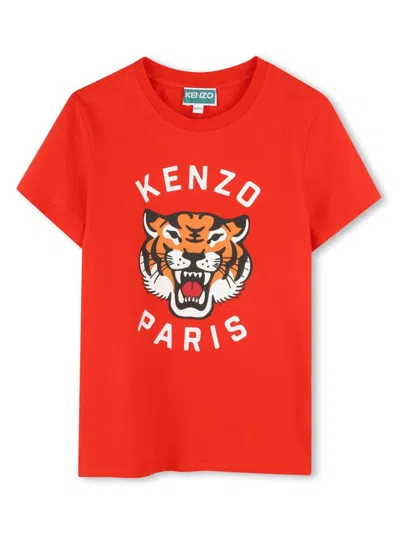 Kenzo Kids' Festive T-shirt In Red