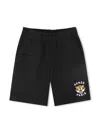 Kenzo Tiger Print Sweatshorts Kids In Blau