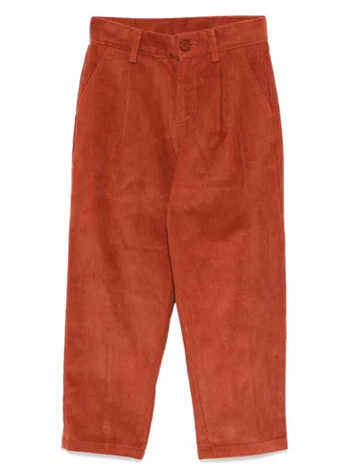 Kenzo Kids' 'festive' Velvet Trousers In Brown