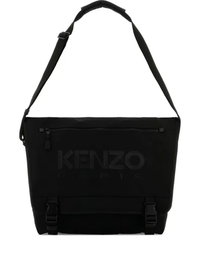 Kenzo Messenger Bag In Black  
