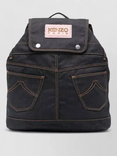 Kenzo Five Pocket Backpack Adjustable Straps Top Handle