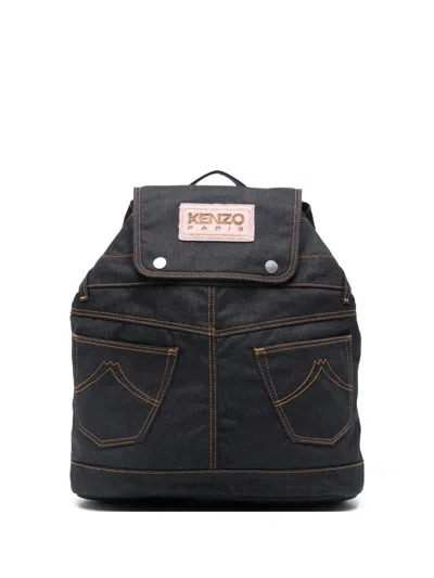 Kenzo " Five Pockets" Backpack In Blue