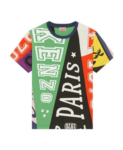 KENZO KENZO LOGO PRINTED CREWNECK T-SHIRT