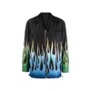 Kenzo Flame Print Reversible Jacket Men In Black