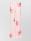 Kenzo Rose Print Flared Pants