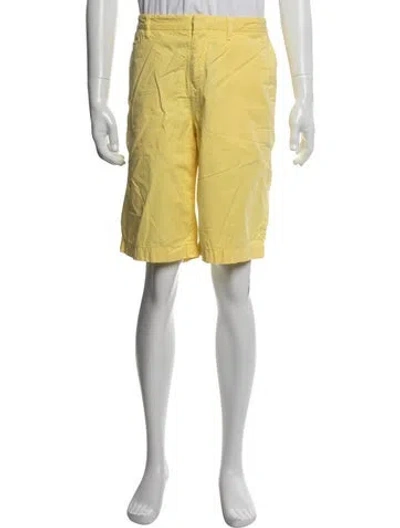 Pre-owned Kenzo Flat Front Shorts In Yellow