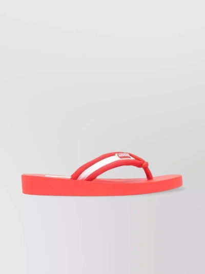 Kenzo Flat Rubber Sole Open Toe Sandals In Red