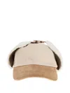Kenzo Fleece-trimmed Baseball Cap In Neutral