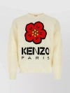 Kenzo Boke Flower Wool Sweater In Cream