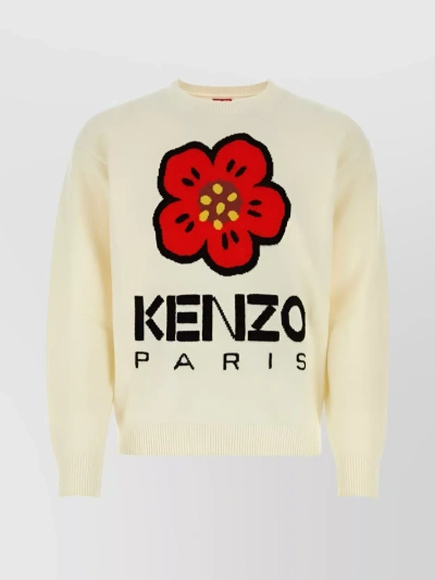 KENZO FLORAL CREW NECK SWEATER