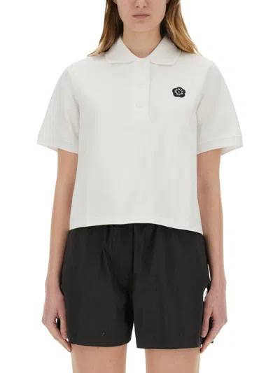 Kenzo Floral Elegance Polo Shirt In White