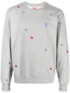 Kenzo Target Embroidered Sweatshirt Pearl Gray In Grey