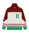 Kenzo Floral-intarsia Wool Cardigan In White