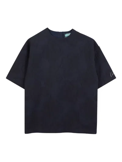 Kenzo Kids' Floral-jacquard Dress In Blue