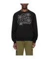 Kenzo Constellation-embroidered Cotton Sweatshirt In Black