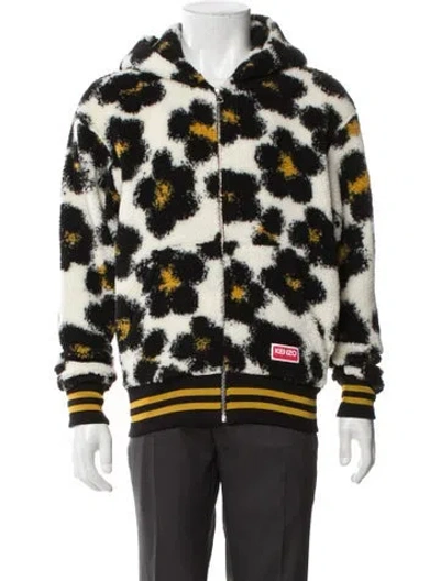 Pre-owned Kenzo Floral Print Bomber Jacket In Black