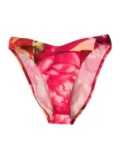Pre-owned Kenzo Floral Print Bottoms In Pink