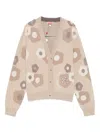 Kenzo Floral-print Button Cardigan In Neutral