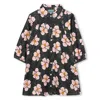 Kenzo Floral Print Button-up Shirt Dress In Black