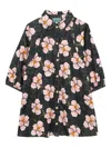 Kenzo Floral Print Button-up Shirt Dress In Multi