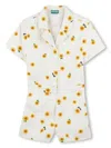 Kenzo Floral-print Cotton Playsuit In White