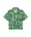 Kenzo Floral-print Cotton Shirt In Green
