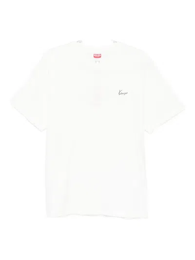 Kenzo Floral-print Cotton T-shirt In White