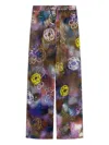 Kenzo Floral-print Drawstring Straight Trousers In Multi