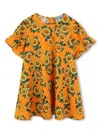 Kenzo Short Sleeve Dress In Orange