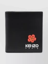 KENZO FLORAL PRINT FOLDED LEATHER WALLET