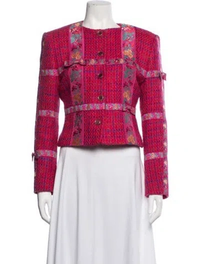 Pre-owned Kenzo Floral Print Jacket In Pink