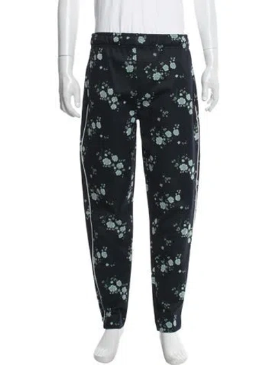 Pre-owned Kenzo Floral Print Joggers In Blue
