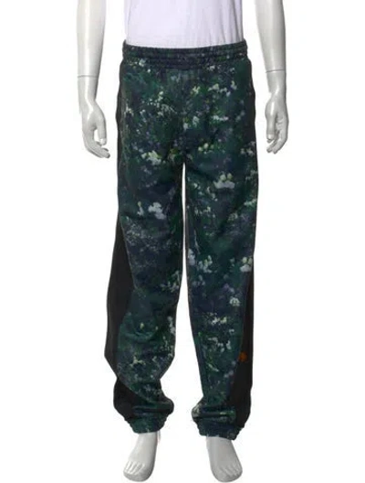 Pre-owned Kenzo Floral Print Joggers In Green