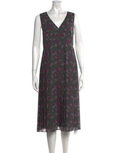 Pre-owned Kenzo Floral Print Midi Length Dress In Multicolor