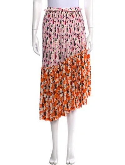 Pre-owned Kenzo Floral Print Midi Length Skirt In Multi