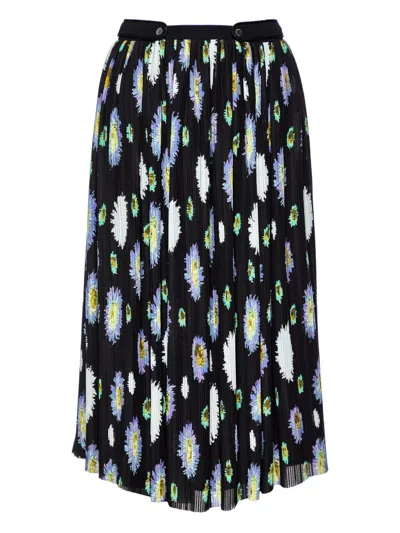 Pre-owned Kenzo Floral-print Midi Skirt