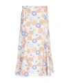 Kenzo Floral-print Midi Skirt In White