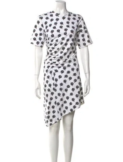 Pre-owned Kenzo Floral Print Mini Dress In Black