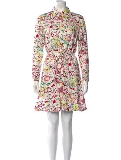 Pre-owned Kenzo Floral Print Mini Dress In Multicolor