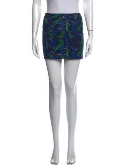Pre-owned Kenzo Floral Print Mini Skirt In Black