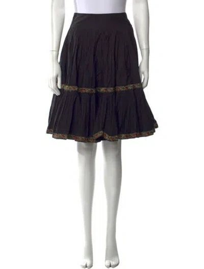 Pre-owned Kenzo Floral Print Mini Skirt In Black