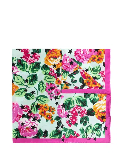 Kenzo Floral-print Scarf In Pink