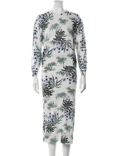 Pre-owned Kenzo Floral Print Skirt Set In Neutrals