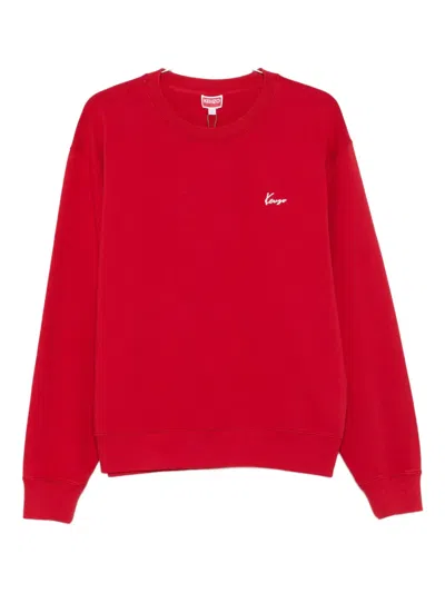 Kenzo Floral-print Sweatshirt In Red