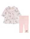 Kenzo Floral-print Trousers Set In Pink