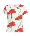 Kenzo Floral Printed Crewneck T-shirt In White
