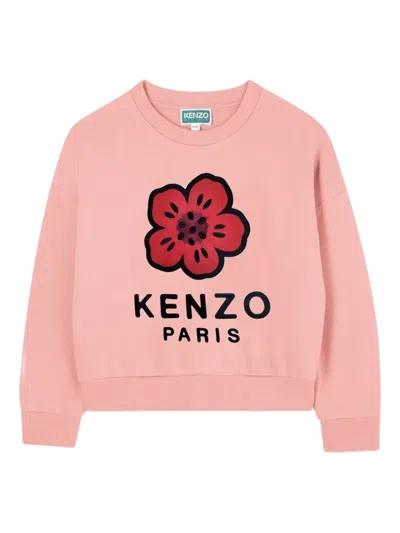 Kenzo Kids' Floral Sweatshirt In Brown